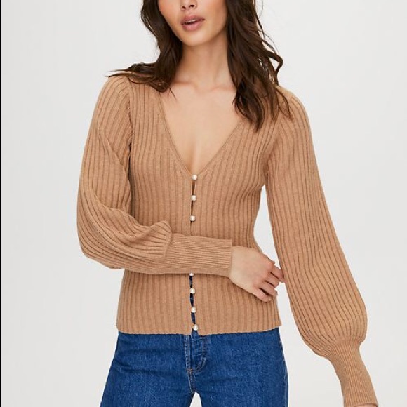 Aritzia Wilfred Pearl Cardigan 